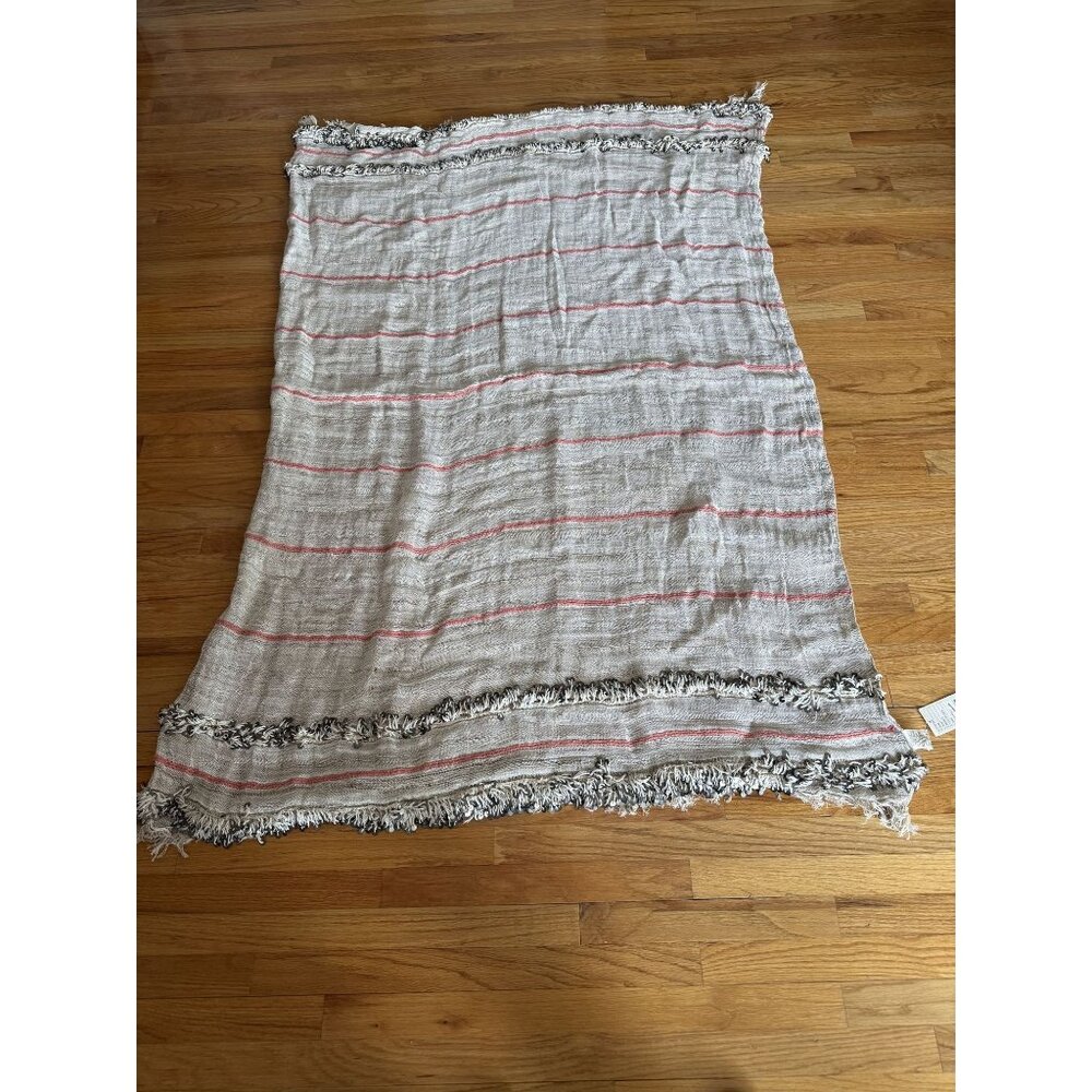 NWT Anthropologie Moroccan Wedding Blanket Neutral 50" x 70" $188 [jb]